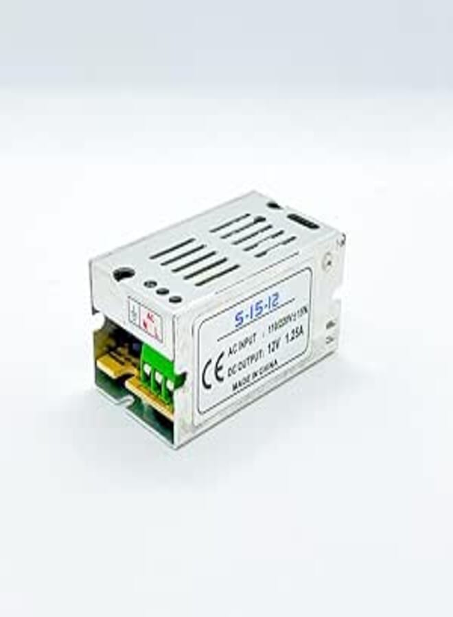 S-15-12 Power Supply, AC 110/220V to DC 12V 1.25A, CE Certified